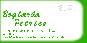 boglarka petrics business card